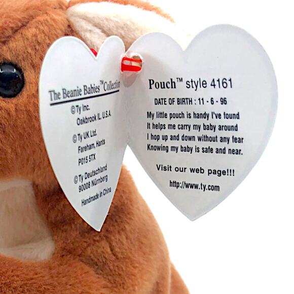 Ty Beanie Baby 1996 - Pouch the Kangaroo 4161 - Picture 3 of 3
